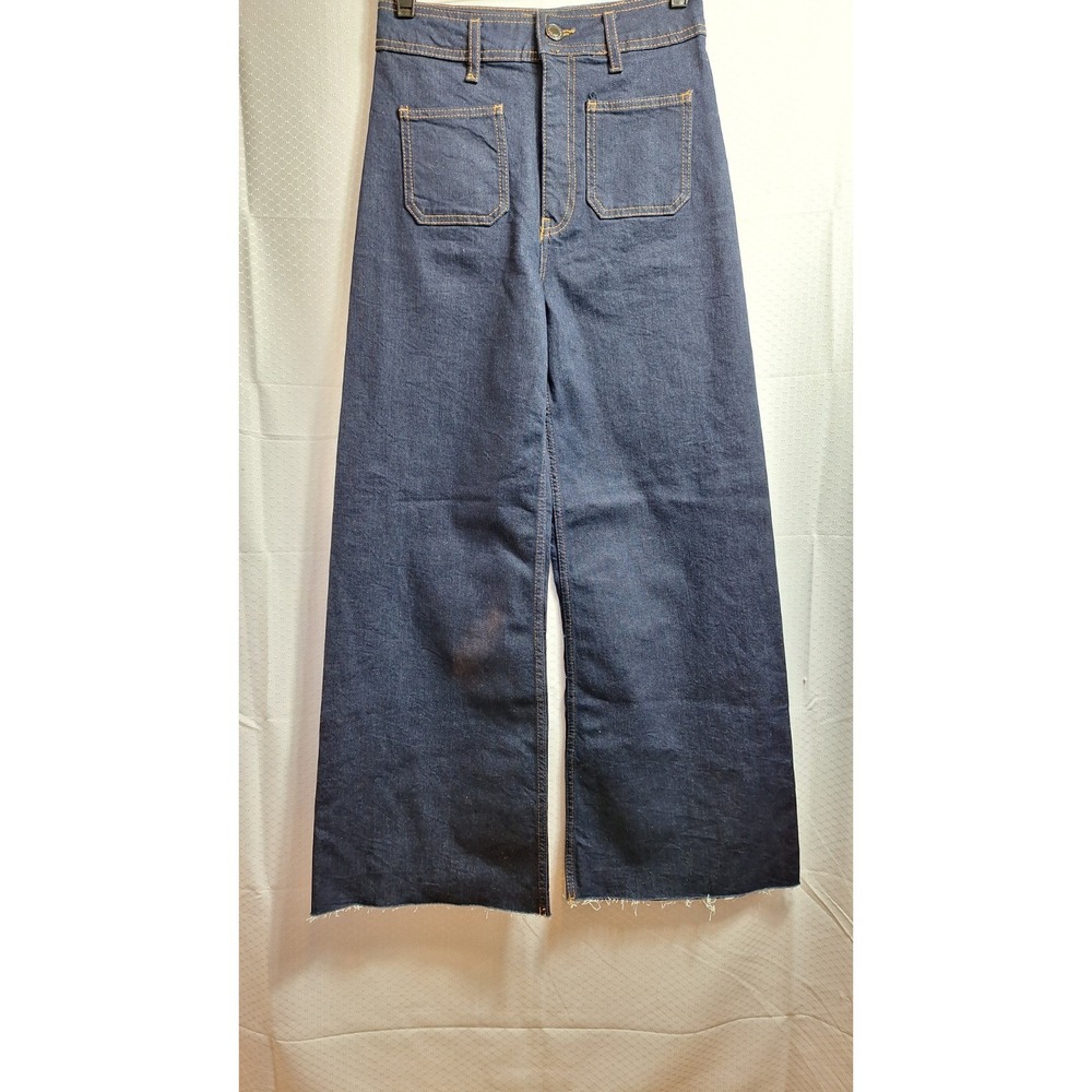 Zara Straight Leg Jeans - Dark Blue Denim